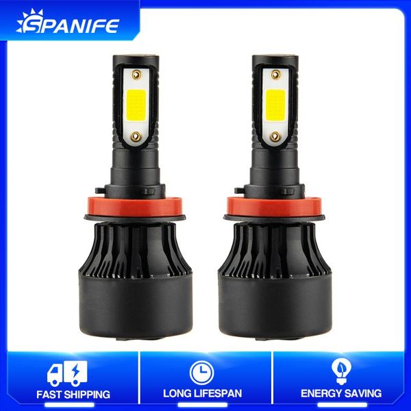 

car headlights spanife h4 h7 led headlight bulb 9005 9006 9012 880 881 20000lm csp chips h1 h3 h11 for auto high/beam fog light