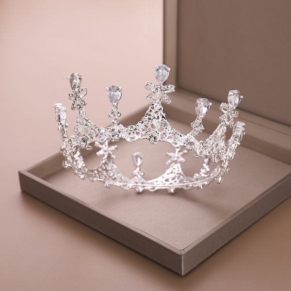 

2021 new beautiful princess headwear chic bridal tiaras accessories stunning crystals pearls wedding tiaras and crowns 12112, White;golden