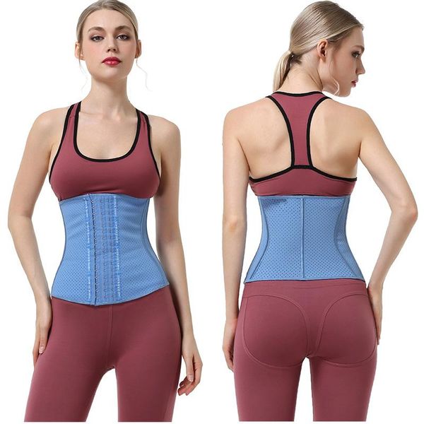 

women's shapers fitness belt women body shaper latex waist trainer trimmer corset cincher wrap workout shapewear blue pink white firm, Black;white
