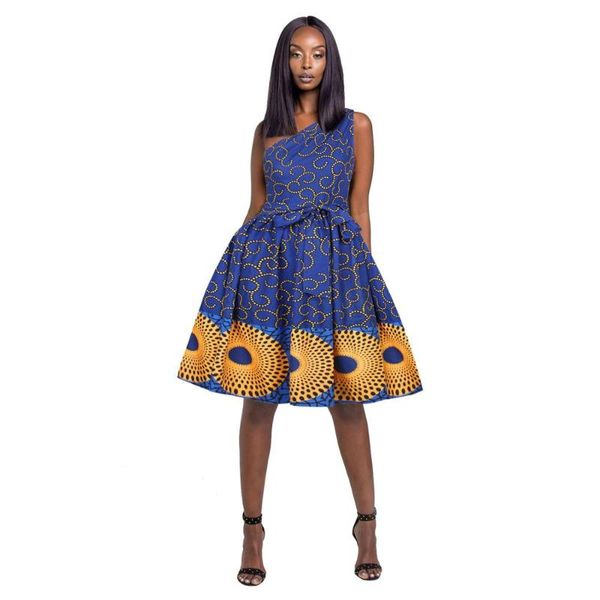 

ethnic clothing 2021 s african dresses for women ladies robe girls dashiki wax summer dress print party color sleeveless, Red