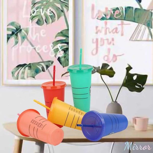 

starbucks color changing cold cups tumbler with lid reusable plastic cup oz summer collectionanar