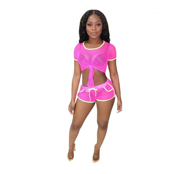 

2021 new spring summer women two piece set pants plus size outfits tracksuit sweatsuit outfit mesh active and shorts sets u7ob, White