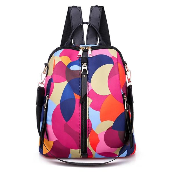 

backpack color women waterproof oxford fashion cute pack cloth large capacity student ladies casual knapsack