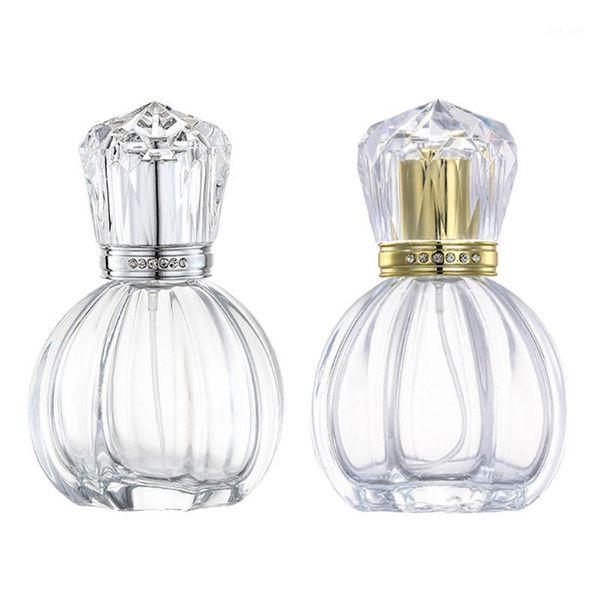 

storage bottles & jars 2pcs 50ml crystal art perfume atomizer pumpkin spray