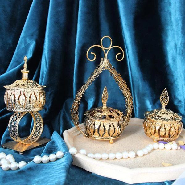 

fragrance lamps metal incense burners censer electroplate golden iron buddhism home tea house decor yoga studio el desk decoration