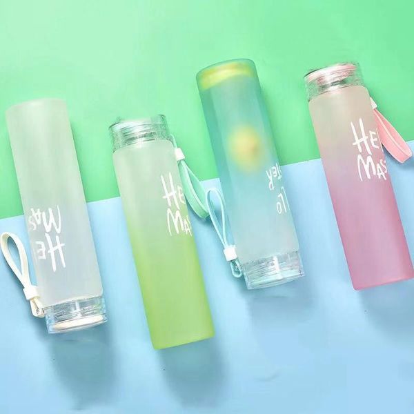

water bottles vieruodis travel glass bottle portable sports grinded cup