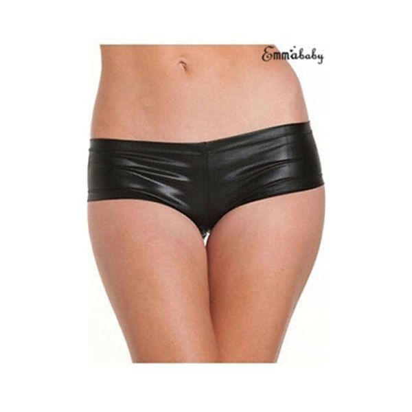

women ladies shiny exotic briefs stretchy underwear panties briefs, Black;pink