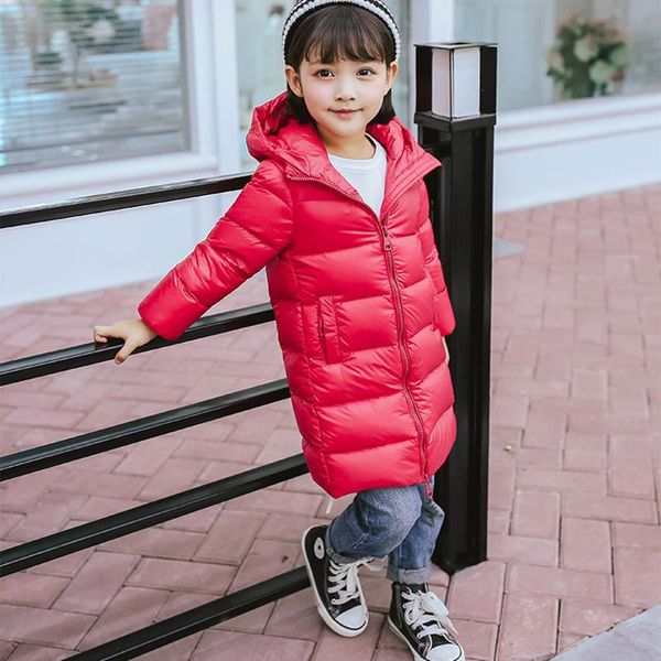 

coat 2021 winter style long section children's warm down jacket clothing, Blue;gray