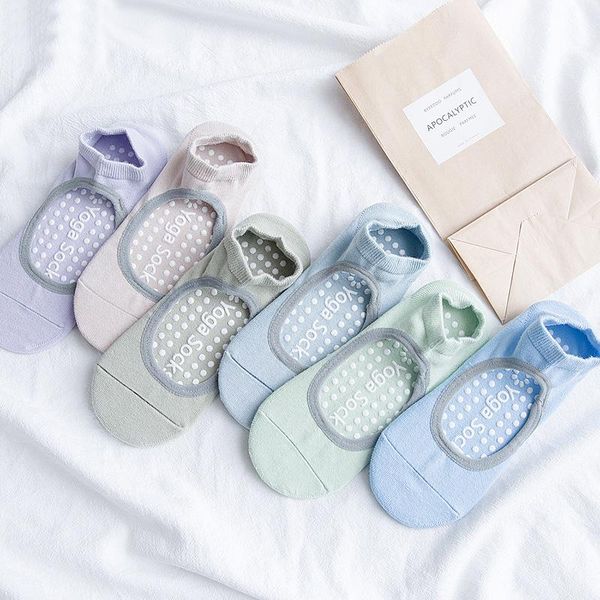 

sports socks yoga non slip backless team dance women gym indoor floor, Black