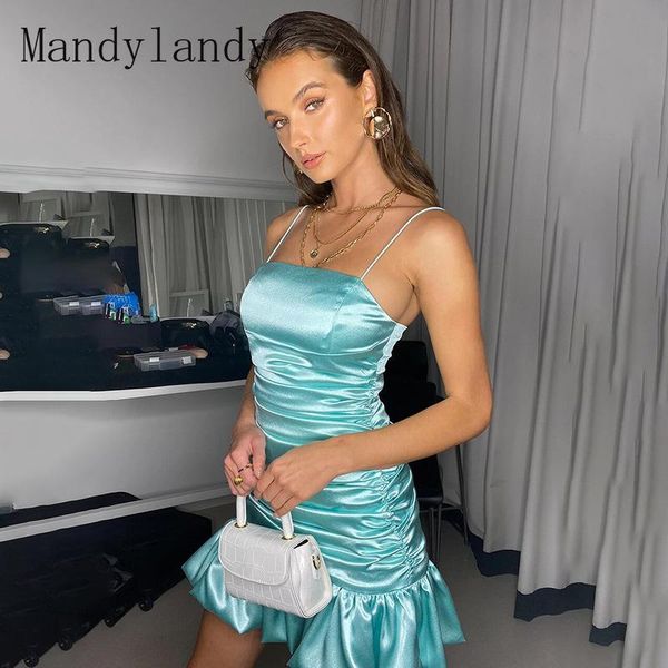 

ethnic clothing mandylandy spring and summer sleeveless solid color slim dress women's elegant spaghetti strap pleated strapless mini, Red