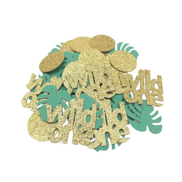 

party decoration jqsyrise 1bag wild one confetti with palm leaf crown boy girl 1st birthday table scatter anniversary supplies