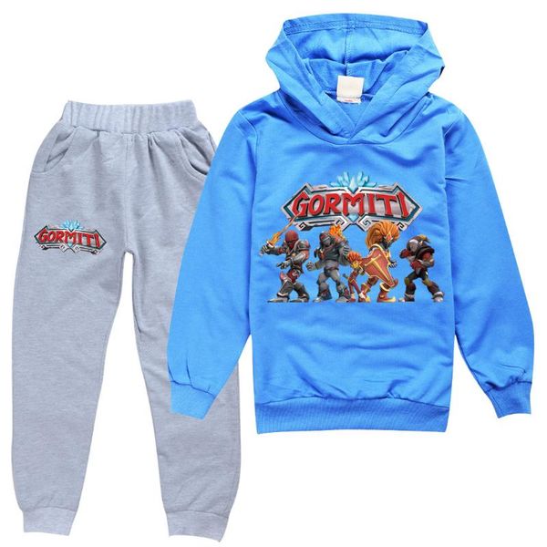 

clothing sets 2021 spring autumn children kids cartoon gormiti hoodies legging pants 2pcs for teen girls sweatshirt boys outfits, White