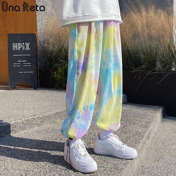 

men's pants una reta hip hop sweatpants men 2021 tie dye loose joggers casual harajuku fashion streetwear jogging trousers man, Black