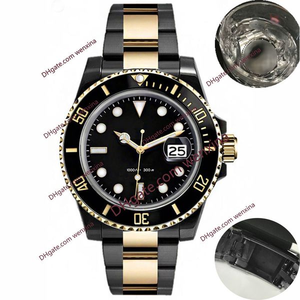 

2021 quality 41mm automatic 2813 mechanical mens watches stainless steel watch montre de luxe bracelet ceramic rim waterproof wristwatches, Slivery;brown