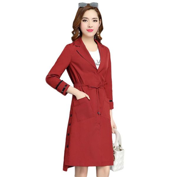 

women's trench coats fashion coat women spring thin outerwear plus size autumn belt slim female windbreaker casual ioqrcjv n033, Tan;black