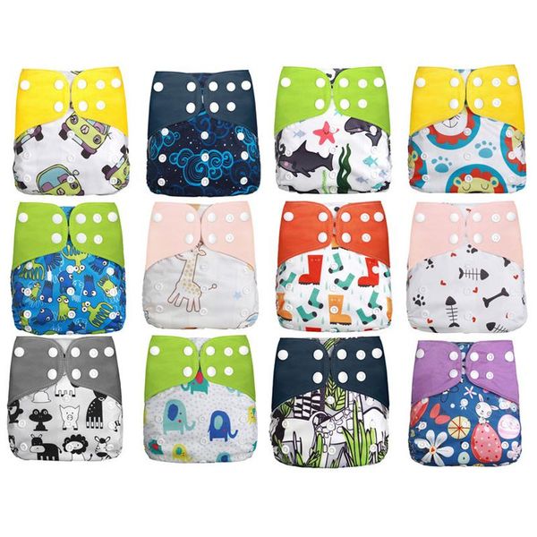 

cloth diapers 1pcs reusable diaper adjustable baby nappies waterproof washable pocket born training pants fit 3-15 kg