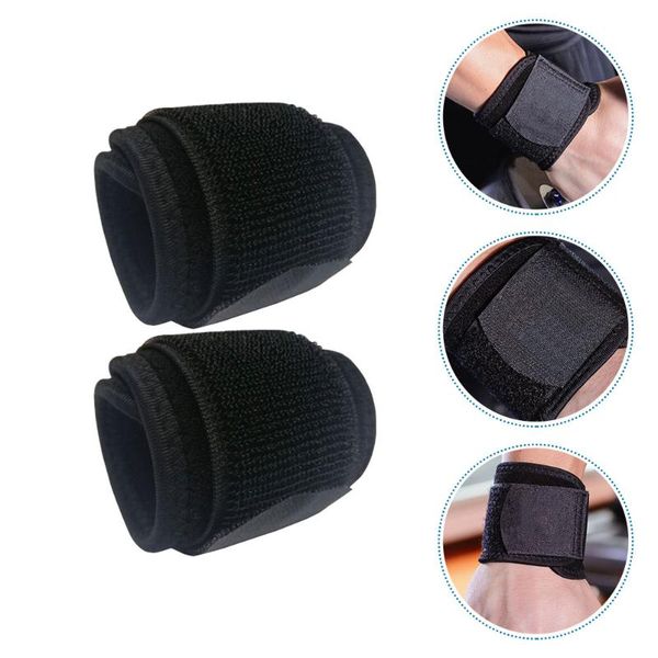 

wrist support 1 pair adjustable outdoor sports protective supply basketball use wristband, Black;red