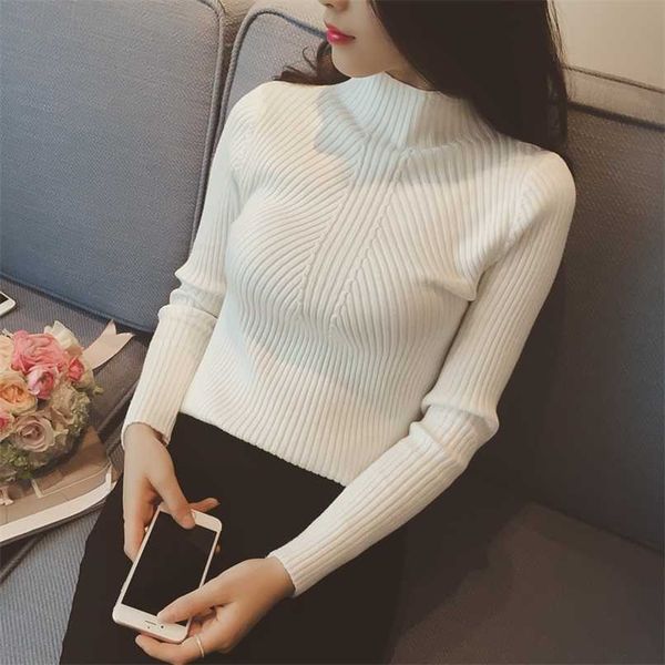 

women's turtleneck sweater women sweaters fashion jersey women winter autumn pullover women sweater jumper truien dames 211216, White;black
