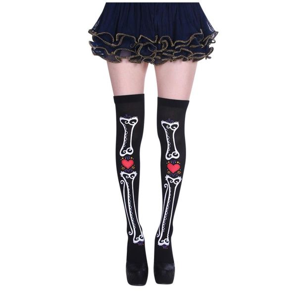 

socks & hosiery women creative stockings halloween holiday party dress up costume props cosplay over-the-knee calcetines mujer, Black;white