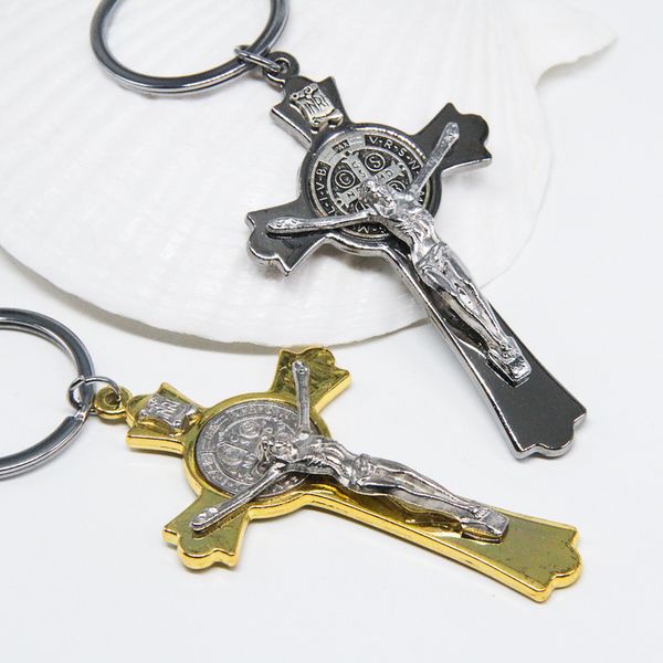

Creative Cross Jesus Keyring Catholic Main Interior Keychain Metal Keyring Souvenir Key Chain