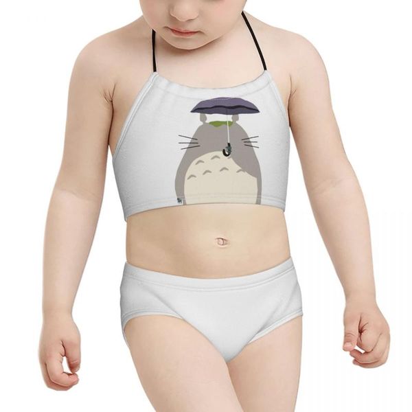 

women's swimwear japanese manga kids beach wear for girl children print bikini 2021 wholesale brand baby swimming suit, White;black