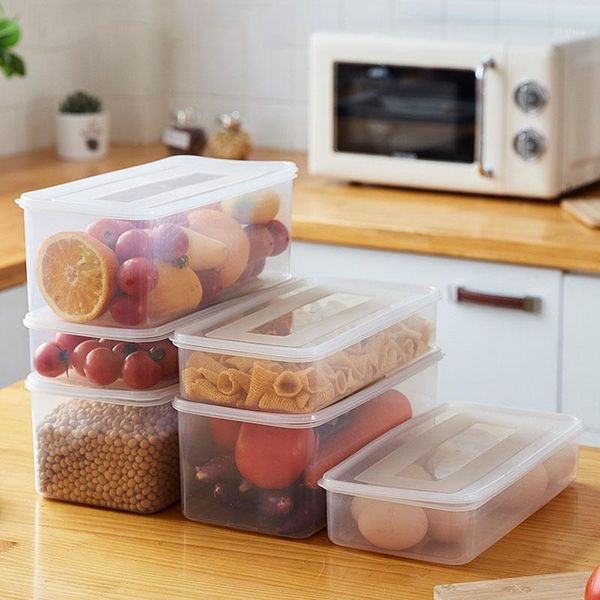 

storage bottles & jars refrigerator transparent box food container plastic kitchen organizer home supplies fruit fresh-keeping