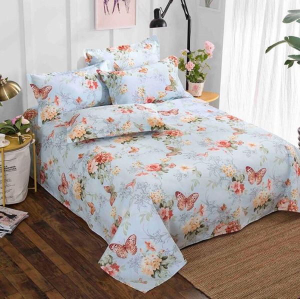 

sheets & sets 100%polyester brushed bedding sheet modern flat bedsheet bed linen for bedroom single full queen size bedspread soft breathabl