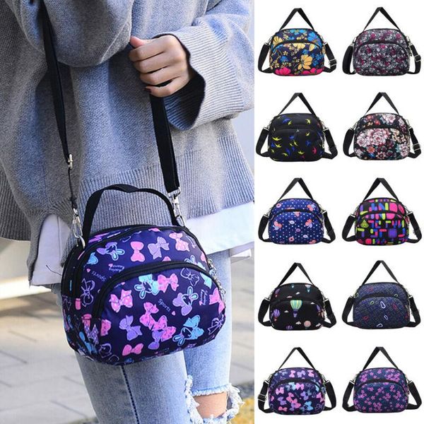 

duffel bags women ladies nylon zipper shoulder messenger handbag bag floral travel