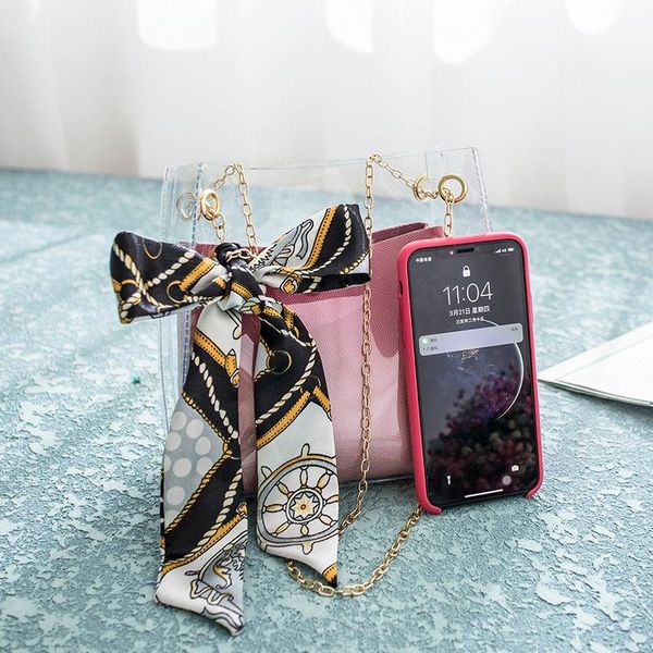 

women composite messenger brand design small new shoulder bag transparent pu bag bags fashion handbags square female clear dtncs