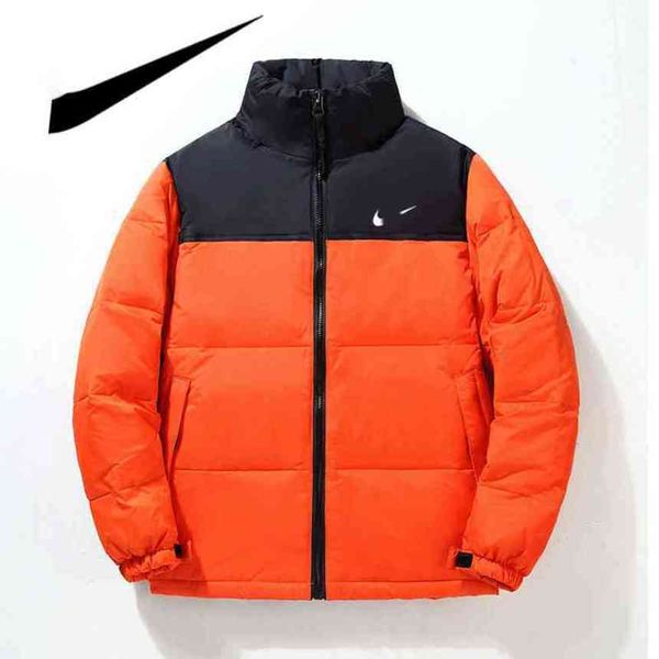 

designer luxury nk classic tech fleece coat mens womens winter warm thickened down cotton padded hooded loose puffer jacket, Black