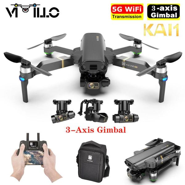 

drones kai one 2021 est 4k drone 3 axis gimbal professional camera 5g wifi fpv dron 1.2km flight distance brushless motor quadcopter