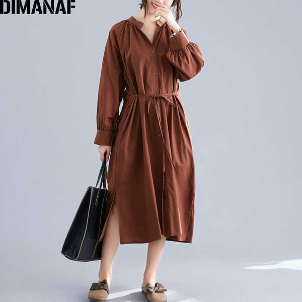 

plus size women dress long sleeve autumn cotton big loose office lady vestidos female casual pleated 210531, Black;gray