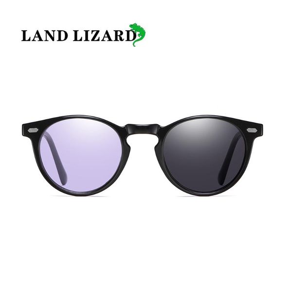 

sunglasses round tr90 polarized fashion women pochromic land lizard, White;black