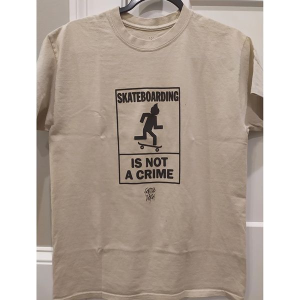 

2021 new travis scott das mulheres homens skate no um crime tees cactus jack algodo de manga curta t-shirt dos bhnt, White