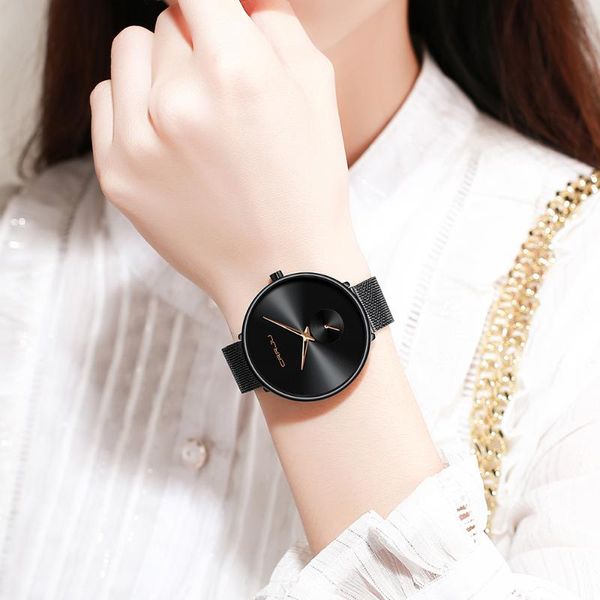 

wristwatches 2021 crrju women watch simple quartz lady waterproof wristwatch female fashion casual watches clock, Slivery;brown