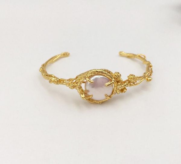 

charm bracelets csxjd fashion jewelry baroque natural pearl, Golden;silver