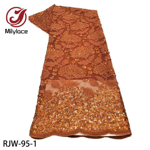 

ribbon 2021 latest african net mesh lace fabric laser cutting laces embroidered with sequins for wedding rjw-95, Pink;blue