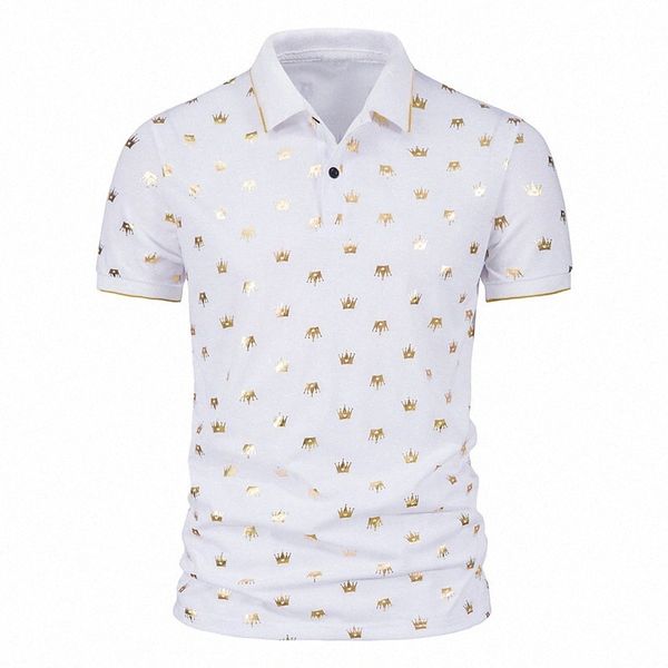 

men's golf shirt tennis shirt symbol collar street daily button-down short sleeve cotton business casual comfortable white black wine