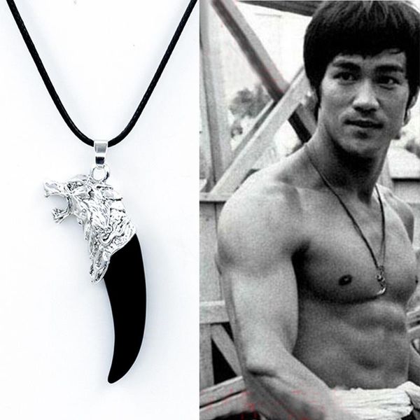 

chains wolf tooth necklace men's fashion, Silver