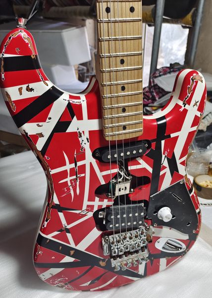 5150 chitarra elettrica usata fatta a mano da Fan Hailun relics accessori corpo in ontano manico in acero canadese pacco posta