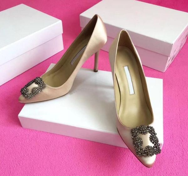 

dress shoes 2021 mercerized denim wedding silver rhinestone high heels women's shoe bridal, Black