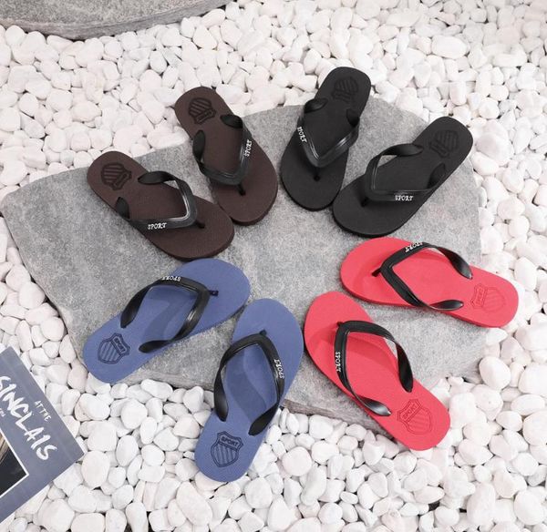 

slippers men's bathroom indoor and outdoor beach shoes summer fashion simple eva light flat, Black