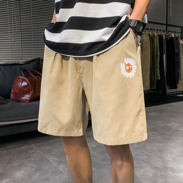 

men's shorts men summer mens beach elastic waist pants casual short male breathable board joggers, White;black