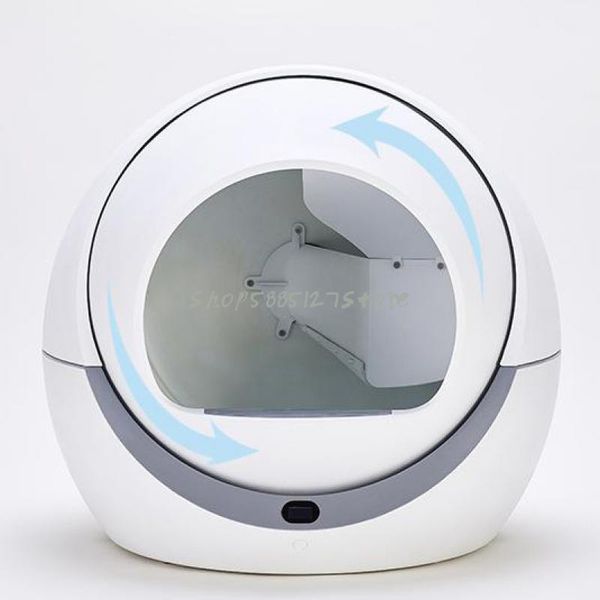 

fully automatic cat litter basin intelligent semi closed anti splash cat toilet electric excrement shovel cleaner
