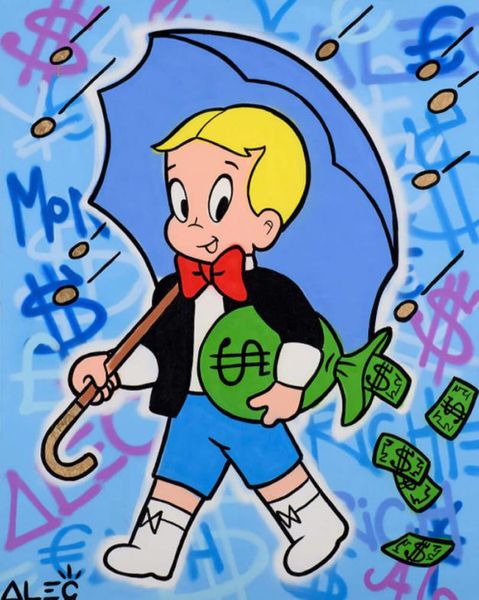 

alec monopoly artworks richie singing in the money rain wall art decor oil painting on canvas wall art canvas pictures 210210