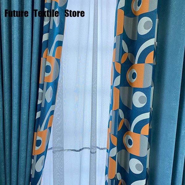 

curtain & drapes 2021 nordic simple thick jacquard edelweiss finished curtains for living room dining bedroom can be customized