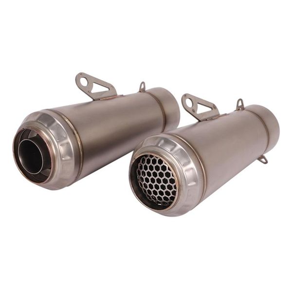 

motorcycle exhaust system 60mm muffler baffle escape tip pipe for universal