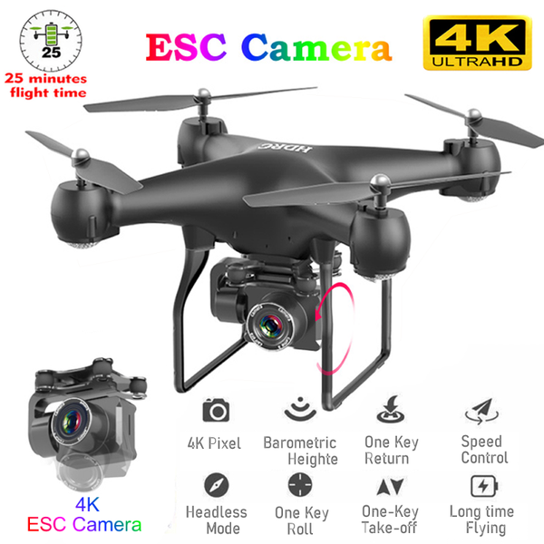 

drones rc drone fpv quadcopter uav with esc camera 4k hd profesional wide-angle aerial pography long life remote control helicopter