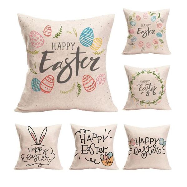 

25# easter day pillow cover sofa cover cushion custom home decoration creative home pillowcase cojines decorativos pillow case