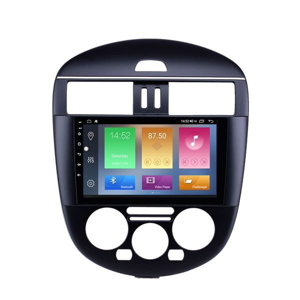 Carro DVD Radio Player para 2011-2014 Nissan Tiid 9 polegadas Android GPS Navegação Dashboard Multimedia Touch Screen Auto Estéreo Bluetooth Espelho Link Wifi USB